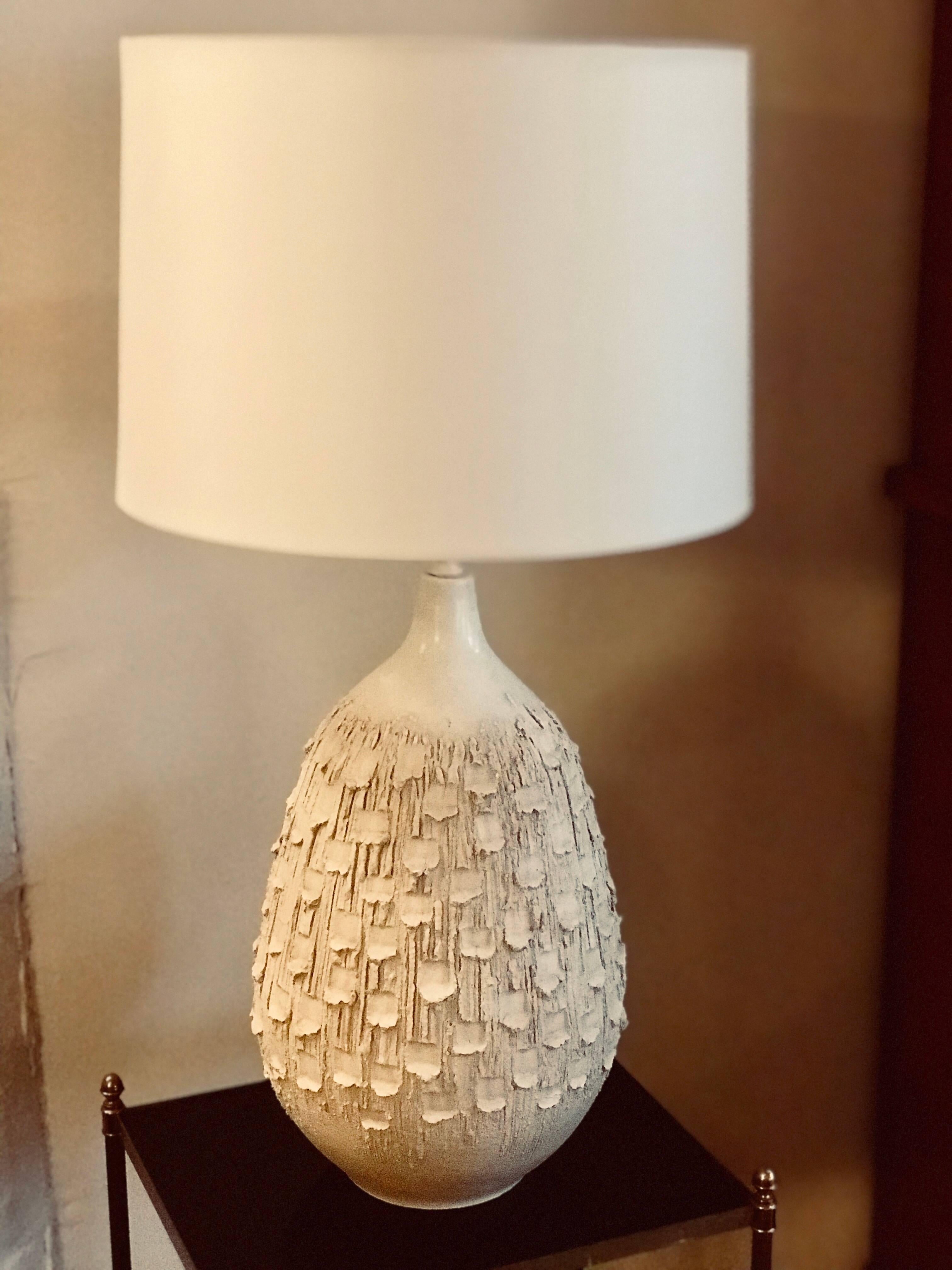 American Vintage Handmade Ceramic Lamp, 1960s