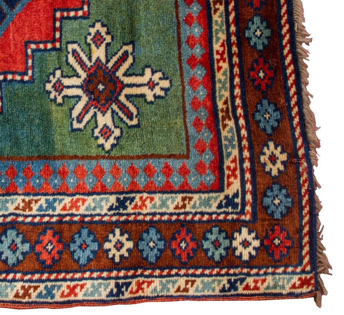Russian Five Year Plan Caucasian Wool Rug For Sale 1