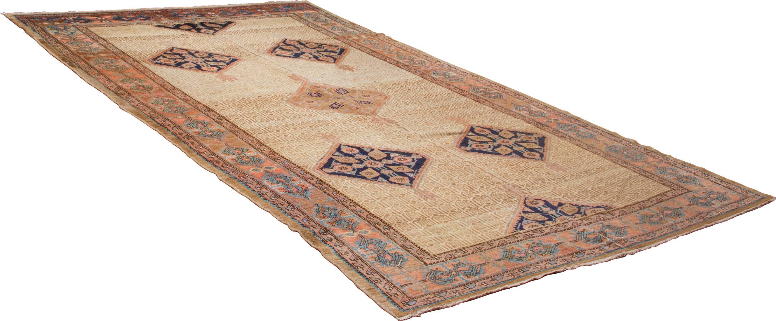 This is a beautiful Serab Rug.  Hand crafted in the East Azerbaijan Province of Iran, this rug is fashioned from natural Camel Hair.  Camel hair rugs are some of the rarest rugs to be found in vintage rugs.  This rug was crafted Circa 1910. 

Camel