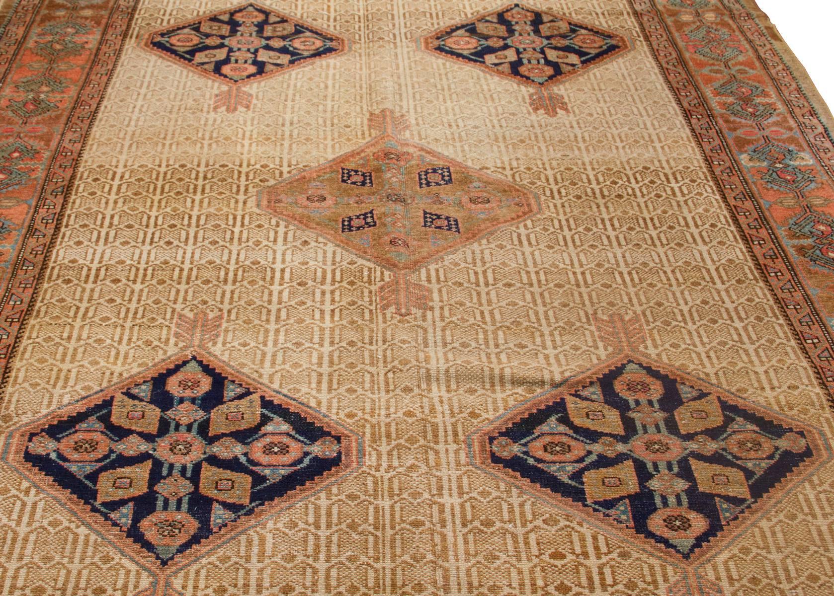 Corridor Sized Camel Hair Serab Rug In Excellent Condition For Sale In Chicago, IL