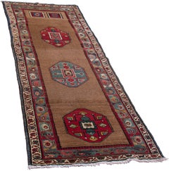 Natural Colored Northwest Persian Serab Runner crafted with Camel Hair