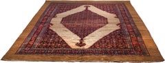 Vintage Persian Bibikabad Rug with Natural Camel Hair