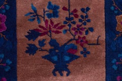 Vintage Chinese Mandarin Rug with Floral Motif