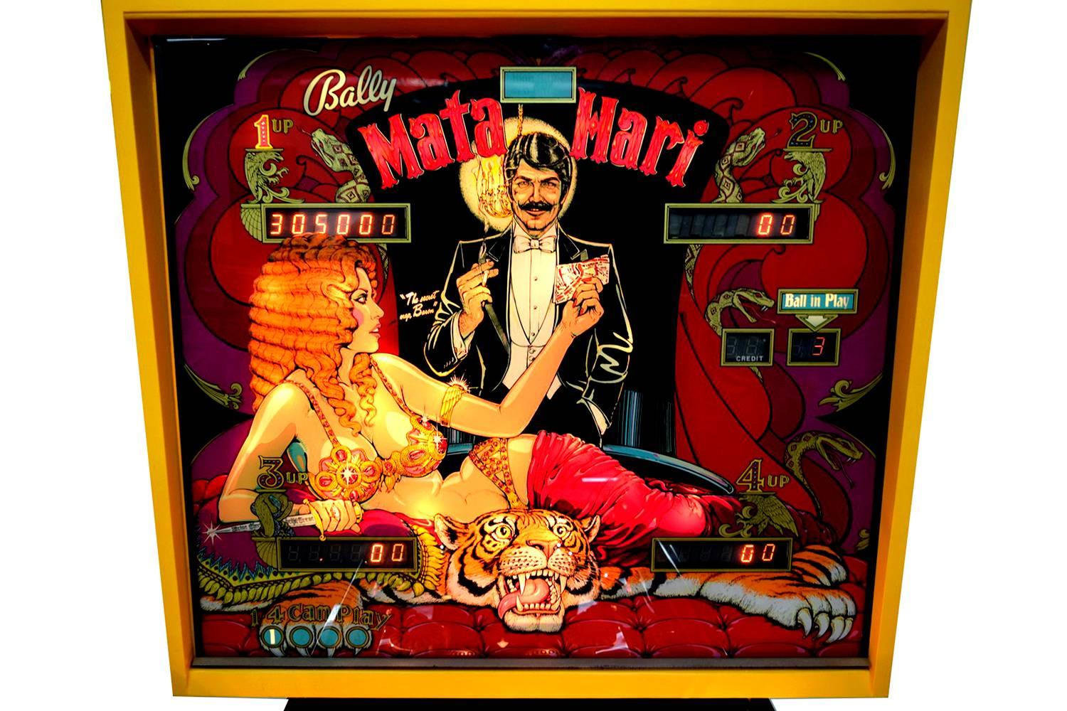 mata hari pinball machine for sale