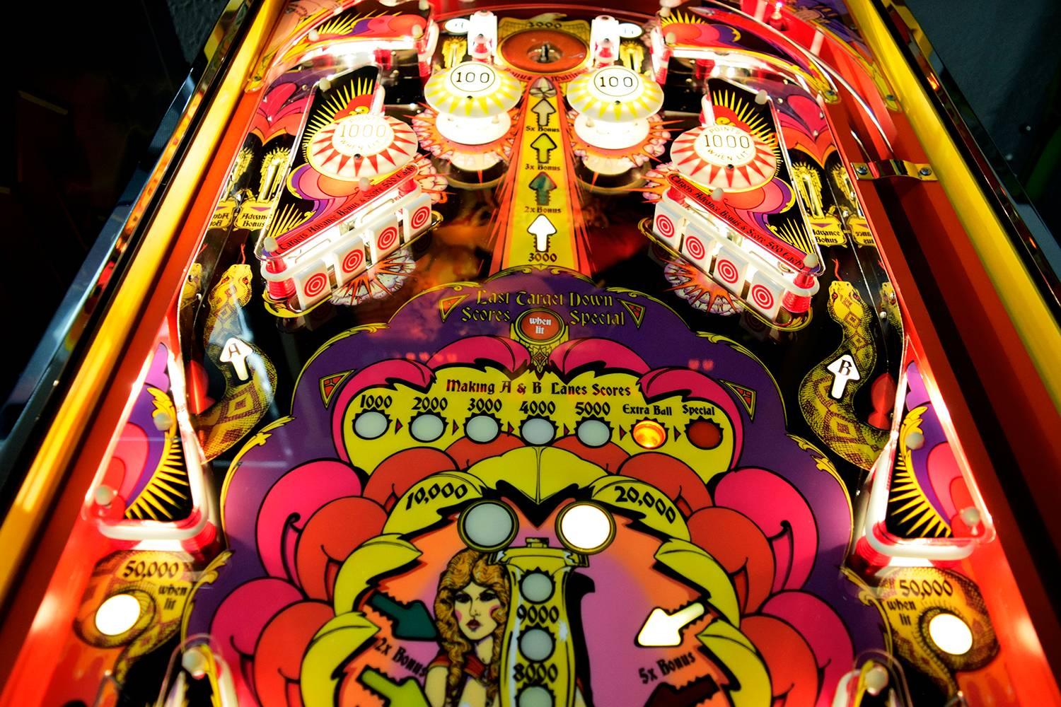 North American Bally Mata Hari, Vintage Pinball Machine, 1978 Prototype For Sale