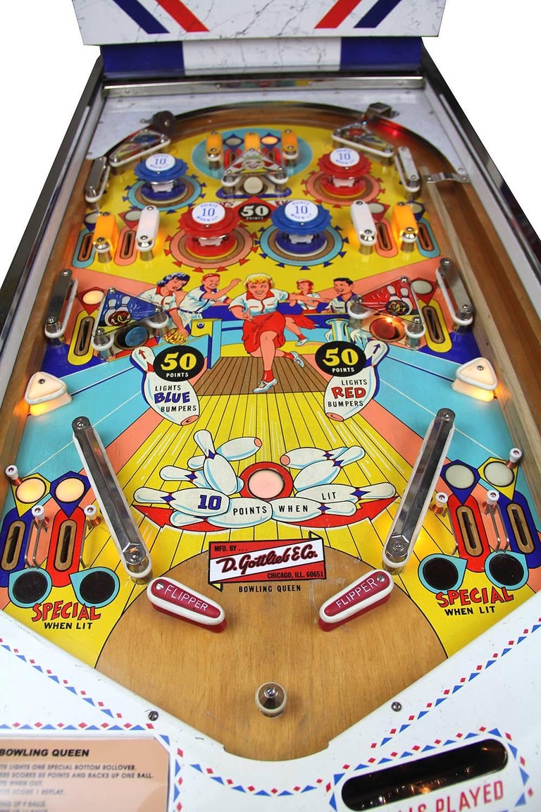 Gottlieb Bowling Queen, Vintage Pinball Machine 1964, Fully Restored