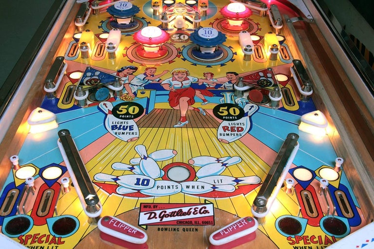 Gottlieb Bowling Queen, Vintage Pinball Machine 1964, Fully Restored