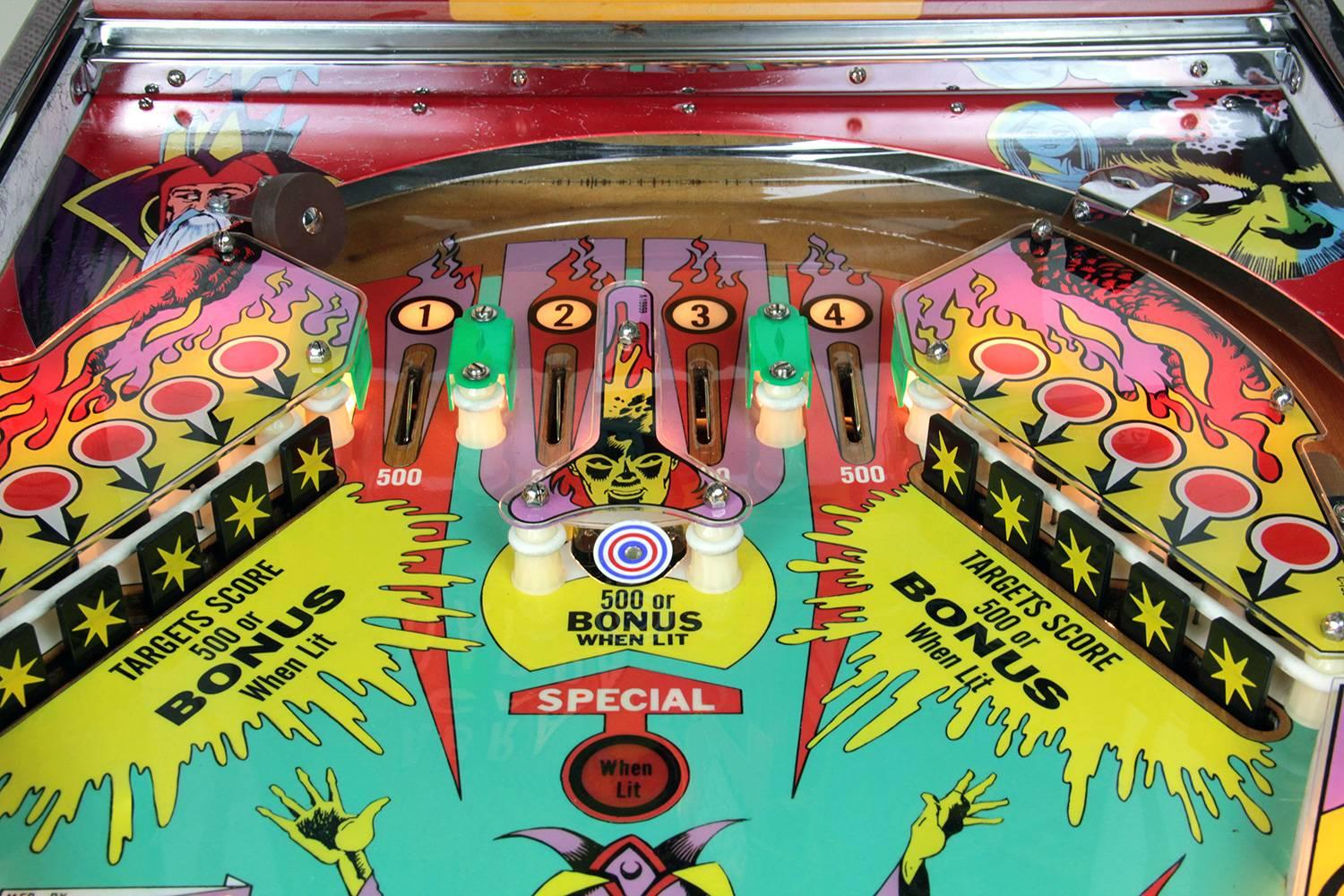 North American Gottlieb Abra Cadabra, Vintage Pinball Machine 1975, High-End Restored For Sale