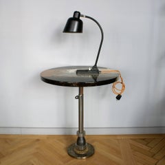 Christian Dell Black Lacquered Bauhaus Table Lamp, 1930s Germany