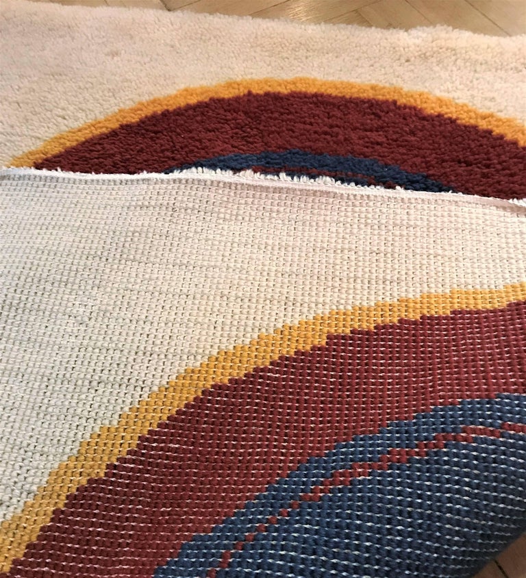 Fine Wool Carpet after Noland Target Wall Rug, 1970s