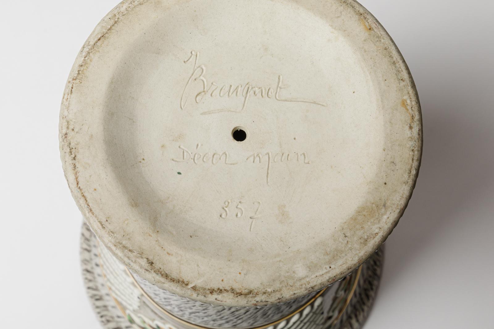 Vaso in ceramica di Jacques Breugnot , circa 1970 In condizioni ottime in vendita a Saint-Ouen, FR