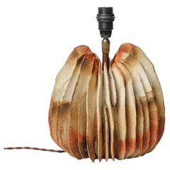Stoneware table lamp by Jean-Pierre Bonardot, circa 1970-1980.