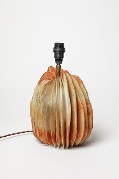 Stoneware table lamp by Jean-Pierre Bonardot, circa 1970-1980.