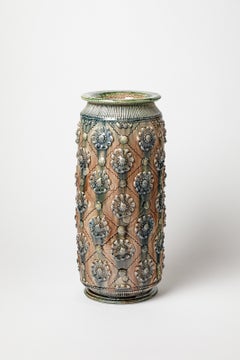 Pink and blue glazed ceramic vase by Sophy Mckeith, 2026.