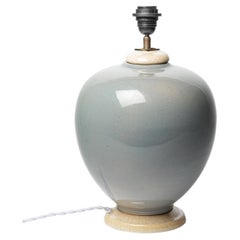 Grey glazed ceramic table lamp by Raoul Lachenal, circa 1940-1950.
