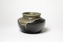 Glazed stoneware vase by Jean Pointu, circa 1920.