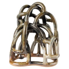 Wood fired glazed stoneware sculpture entitled « Barocco » by Clémentine Dupré.