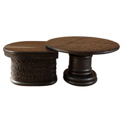 Black glazed stoneware table entitled «Obsidienne» by Clémentine Dupré, 2026.