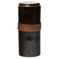 Caja de gres esmaltado de Martine Rouillard, circa 1980-1990.