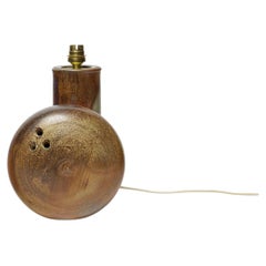 Glazed stoneware table lamp by Martine Rouillard, circa 1980-1990.