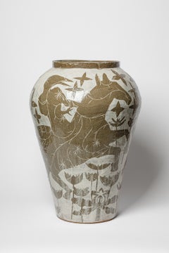 Glazed stoneware vase by Adélaïde Renault, 2026.