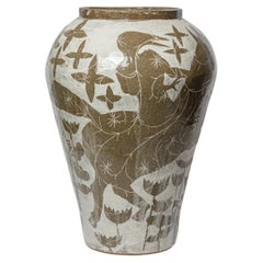 Glazed stoneware vase by Adélaïde Renault, 2026.