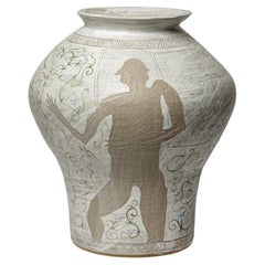 Glazed stoneware vase by Adélaïde Renault, 2026.