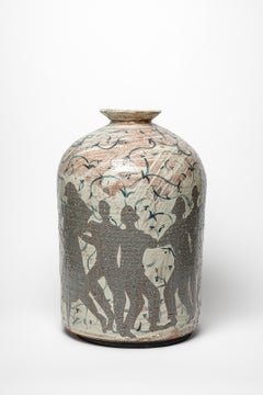 Glazed stoneware vase by Adélaïde Renault, 2025.