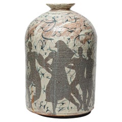 Glazed stoneware vase by Adélaïde Renault, 2025.