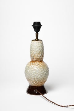 Jean Besnard’s style glazed ceramic table lamp, 1930.
