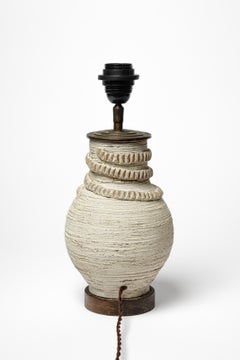 Jean Besnard’s style glazed ceramic table lamp, 1930.