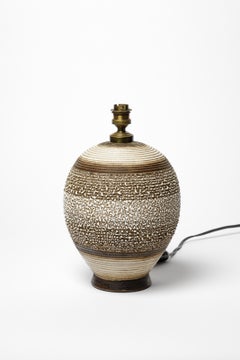 Jean Besnard’s style glazed ceramic table lamp, circa 1930.