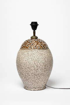 Jean Besnard’s style glazed ceramic table lamp, circa 1930.