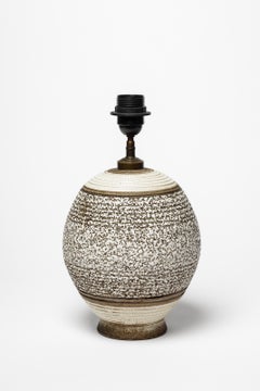Jean Besnard’s style glazed ceramic table lamp, circa 1930.