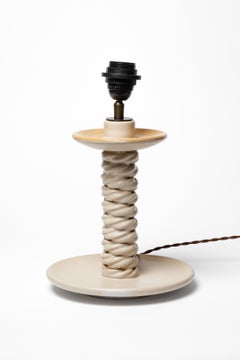 Glazed ceramic table lamp by Marcel Giraud in Vallauris, circa 1950-1960.