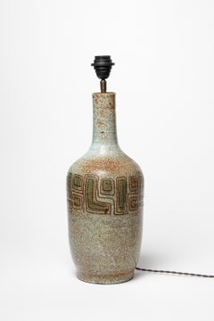 Glazed stoneware table lamp by Accolay., circa 1960-1970.