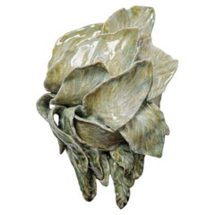 Foliage glazed stoneware sconce by Magali Wagner, 2026.