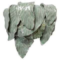 Foliage glazed stoneware sconce by Magali Wagner, 2026.