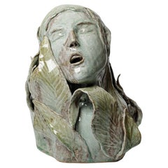 Foliage women glazed stoneware sculpture by Magali Wagner, 2026.