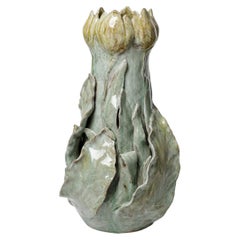 Foliage glazed stoneware vase by Magali Wagner, 2026.