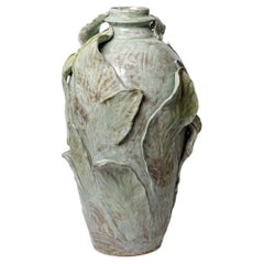 Foliage glazed stoneware vase by Magali Wagner, 2026.