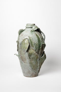 Foliage glazed stoneware vase by Magali Wagner, 2026.