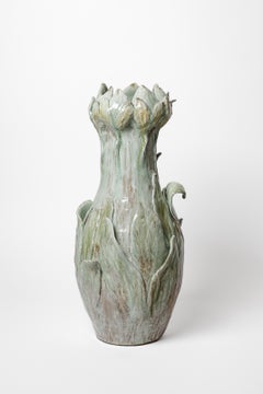 Foliage glazed stoneware vase by Magali Wagner, 2026.