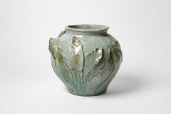 Foliage glazed stoneware vase by Magali Wagner, 2026.