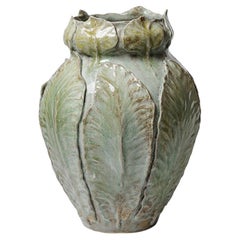 Foliage glazed stoneware vase by Magali Wagner, 2026.