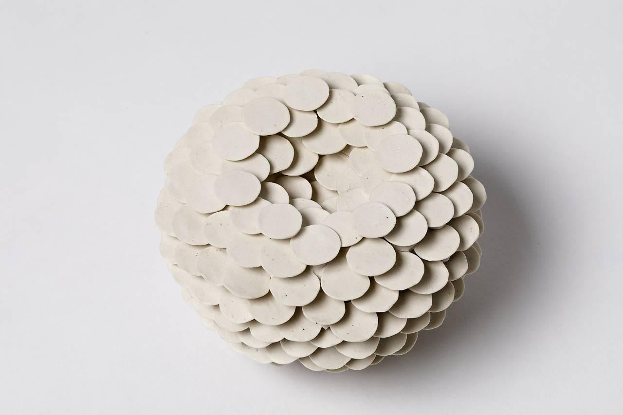 French Elegant Porcelain Sculpture by Mart Schrijvers Entitled 