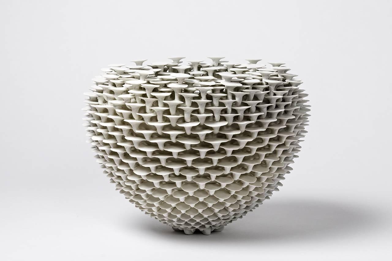 A porcelain sculpture by Mart Schrijvers entitled 