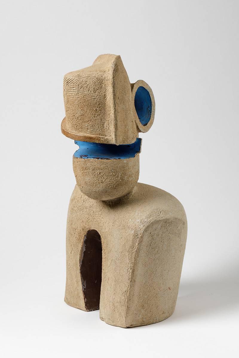 French Zoomorphic Ceramic Sculpture by Michel Lanos, circa 1980-1990