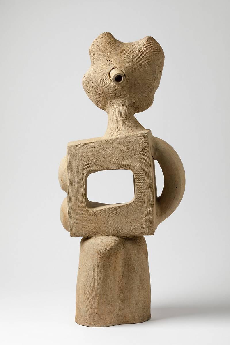 Big Ceramic Sculpture by Michel Lanos, circa 1980-1990 1