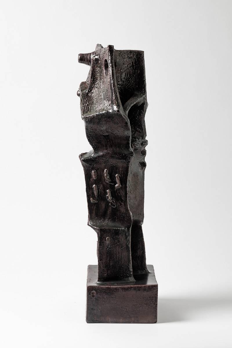 Keramik-Skulptur von Michel Lanos, ca. 1980–1990 im Angebot 1